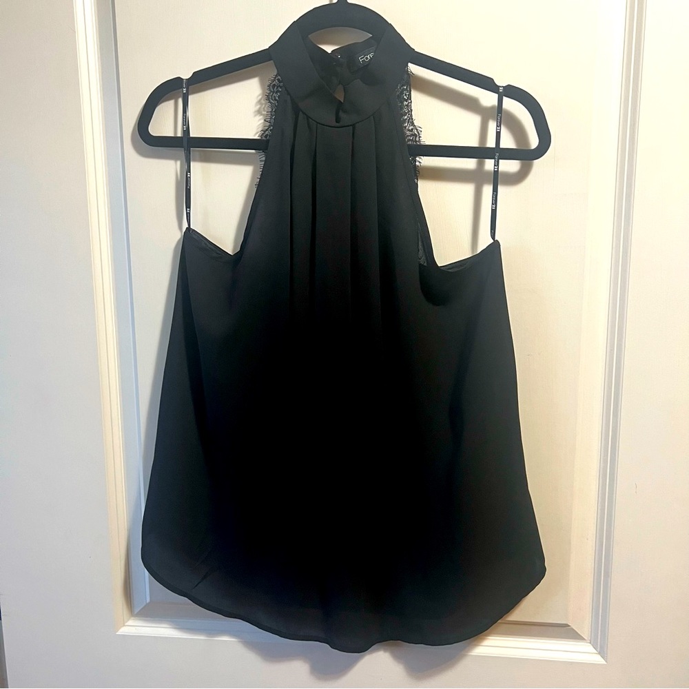 Black top with lace detail